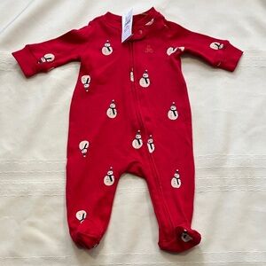 Baby gap snowman sleeper size newborn new with tags
